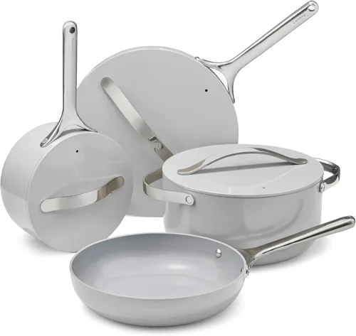 Miniatura 8 de Caraway Juego de utensilios de cocina de cerámica antiadherente (12 piezas) ollas, sartenes, tapas y almacenamiento de cocina, sin PFAS ni PFOA