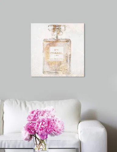 Miniatura 5 de Oliver Gal 'Parfum Glimmer' The Fashion Wall Art Decor Collection Modern Premium - Lienzo impreso 2-Rosa pastel