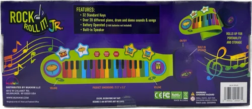 Miniatura 6 de MUKIKIM Jr Piano and Drum Duo - Piano flexible portátil y almohadilla de batería juguete para niños a partir de 3 años. Juego educativo