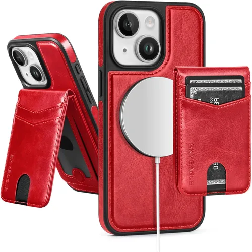 Miniatura 115 de SkyEagle Magsafe - Funda magnética 2 en 1 desmontable para iPhone 11 Pro Max con tarjetero, para mujeres y hombres, piel sintética con bloqueo RFID