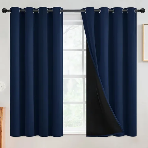 Miniatura 61 de SimpleHome - Cortinas opacas 100% para recámara, cortinas de ventana con ojales beige, con aislamiento térmico, cortinas de oscurecimiento