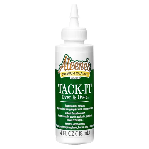 Aleene's Tack-It Over & Over - Pegamento líquido reposicionable y extraíble, 4 fl oz, Transparente