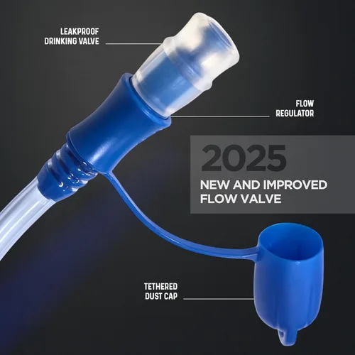 Miniatura 2 de Bolsa de agua grande de 4L XL (1 galón) Bolsa de depósito de hidratación resistente (V2 2026), apertura de boca ancha fácil de llenar, tubo a prueba