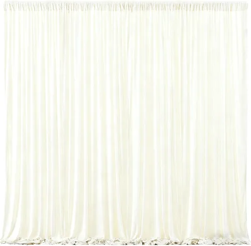 Miniatura 22 de Cortinas de Fondo Beige - Cortinas de Poliéster Sin Arrugas para Fotografía, Cortinas de Fondo para Fiestas, para Decoraciones de Baby Shower