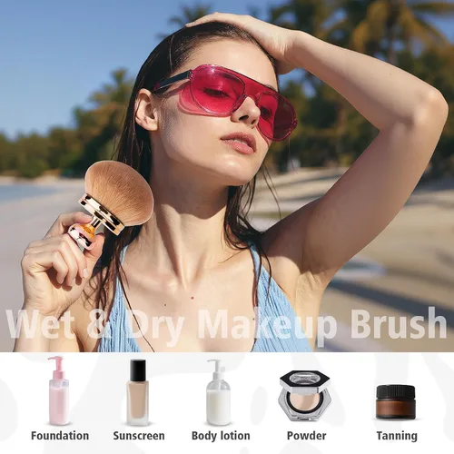 Miniatura 3 de Brochas autobronceadoras: Brocha de maquillaje corporal extra grande y manopla de bronceado, 2 piezas, aplicador de cepillo corporal Kabuki