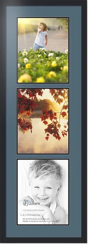 Miniatura 116 de ArtToFrames Marco de fotos tipo collage con estera doble con 3 aberturas de 5x7 y marco negro satinado Uva