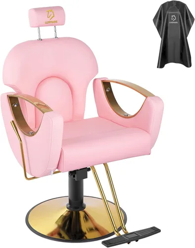 Miniatura 14 de Silla de peluquero reclinable silla de peluquería hidráulica sillas de peluquería giratoria de 360 grados silla de peinado silla de corte de salón