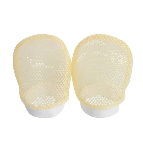 Miniatura 2 de Paquete de 6 guantes de malla para bebé, de algodón, antiarañazos, unisex (3 colores E0-6 meses)