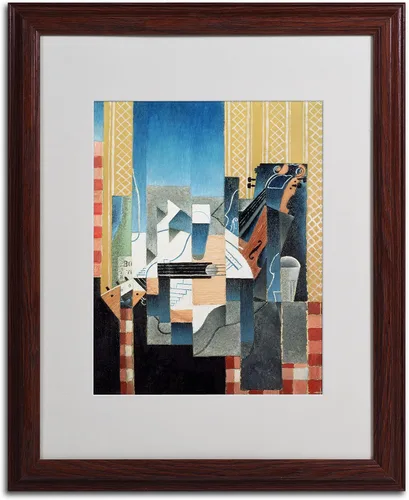 Miniatura 2 de Trademark Fine Art Bodegón con violín y guitarra obras de arte por Juan Gris, marco de madera, 11 x 14 pulgadas