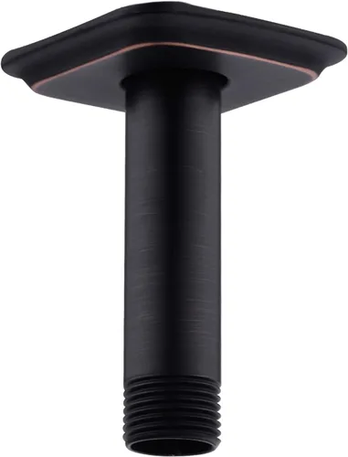 Miniatura 15 de Brazo de ducha con brida de acero inoxidable de 4 pulgadas, extensión recta montada en el techo para cabezal de ducha de lluvia superior, níquel