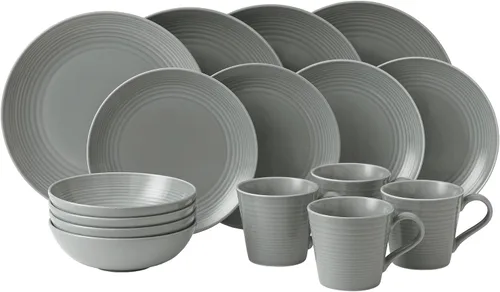 Miniatura 9 de Royal Doulton Exclusivo para Gordon Ramsay Maze - Juego de vajilla blanca de 16 piezas Blanco