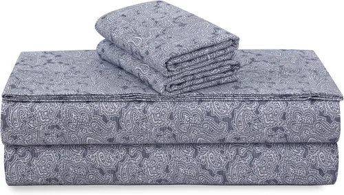 Miniatura 25 de Tribeca Living Sábanas de franela de algodón portugués tamaño King – Juego de sábanas de bolsillo profundo de 170 GSM para colchones de hasta 21 Ava