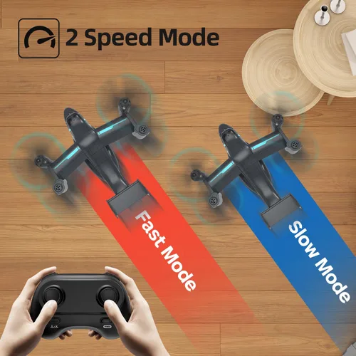 Miniatura 5 de Dron LM19-A con cámara HD para principiantes, avión de control remoto de video en vivo WiFi, avión RC fácil y listo para volar, juguete de regalo RC