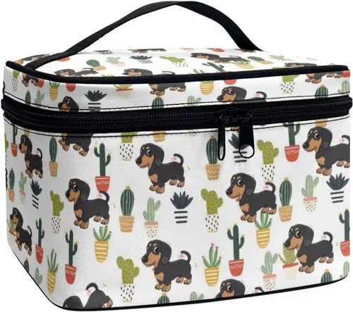 Miniatura 18 de JoyLamoria Bolsa de Maquillaje Portátil Bolsa de Cosméticos de Viaje Bolsa de Maquillaje con Gran Capacidad Bolsa con Cremallera, Aztec Southwestern