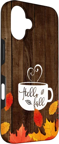 Miniatura 3 de Hello Fall - Taza de café para iPhone 16, diseño de hojas de otoño