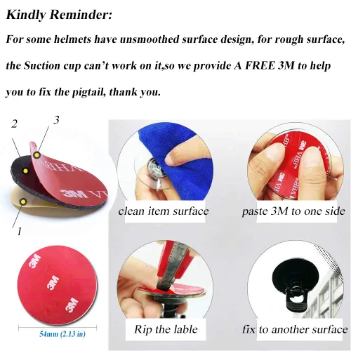 Miniatura 4 de Copa de ventosa para casco de motocicleta, coletas rizadas, trenzas de pelo de fibra sintética, colas de caballo color degradado, 22 pulgadas