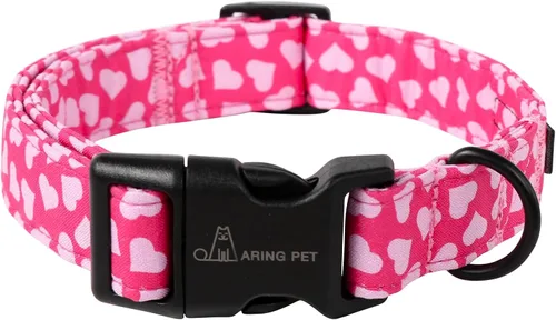 Miniatura 39 de Aring Pet Collar navideño para perro, lindo, ajustable, de algodón, para cachorros, perros pequeños, medianos y grandes, con copos de nieve, rojo Z