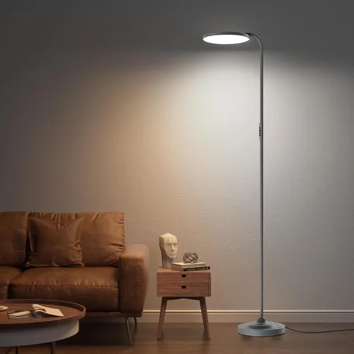 Miniatura 15 de SIBRILLE Lámpara de pie LED de 36 W, lámpara de pie súper brillante, moderna lámpara alta regulable con control remoto, lámpara de pie de lectura