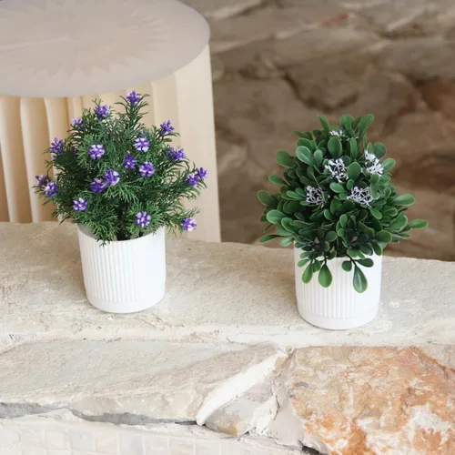 Miniatura 6 de TOTOGA Plantas colgantes artificiales, paquete de 4 plantas falsas en maceta para pared, hogar, habitación, oficina, decoración