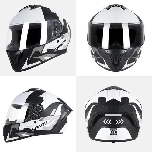 Miniatura 6 de Casco integral para motocicleta aprobado por DOT para adultos, ligero con ventilación, equipo de conducción para todas las estaciones, forro