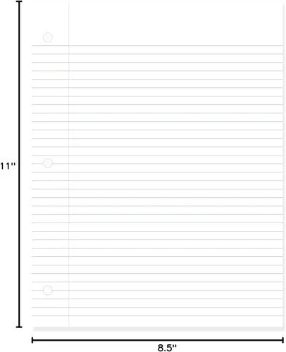 Miniatura 7 de Mead Papel de hojas sueltas, papel de cuaderno de relleno con rayas universitarias, 8-1/2 x 11 pulgadas, 400 hojas, se adapta a carpetas de 3