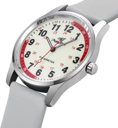 Miniatura 8 de SIBOSUN Nurse Watch Wrist Watch Easy to Read Watches for Medical Students, Nurse, Doctors, Quartz Analog Second Hand Luminous Waterproof Silicone