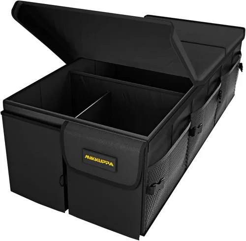 Miniatura 11 de MIKKUPPA Organizador de maletero de automóvil, organizador plegable de 35 litros con tapa, almacenamiento resistente para automóvil, SUV, camión