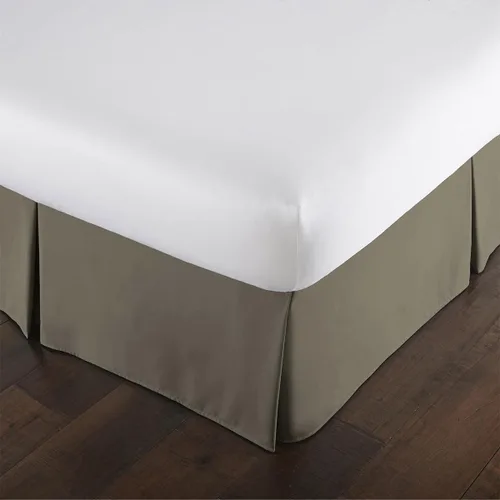 Miniatura 17 de Southshore Fine Linens VILANO Springs faldón para cama plisada, 15 pulgadas, Microfibra, Blanco brillante, gemelo