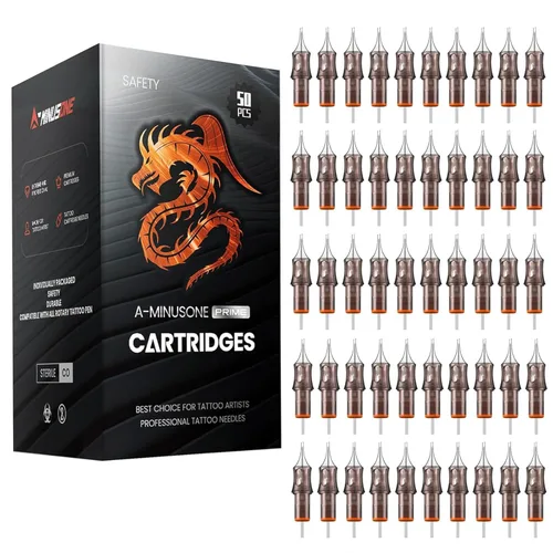 Miniatura 8 de 50 Agujas de tatuaje de tamaño mixto A-minusone, assortidas #10 Bugpin, redondas, para líneas, sombreado y magnum - 5 piezas de cada una de 5RL