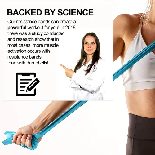 Miniatura 3 de Resistance Bands for Working Out 7Ft Long Resistance Bands Super Exercise Bands with Carry Pouch and Door Anchor I Latex Free Workout Bands Verde