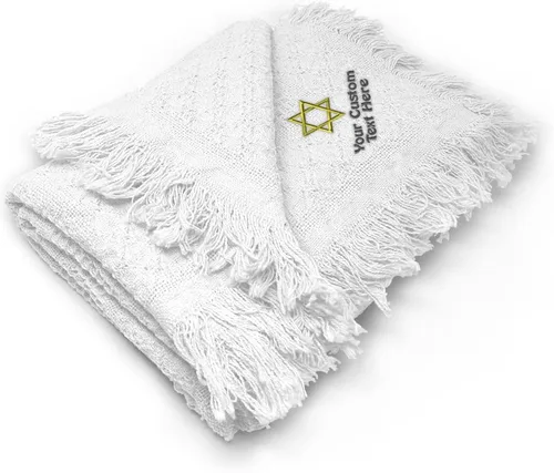 Miniatura 8 de Fastasticdeals Ropa de cama de bebé, mantas para niños y niñas Star of David Jewish B Cotton solo diseño blanco