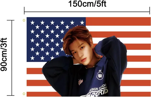 Miniatura 2 de Sungmin - Tapiz de bandera estadounidense de 3 x 5 pies para interiores y exteriores, para dormitorio, sala de estar, dormitorio, pared con ojales