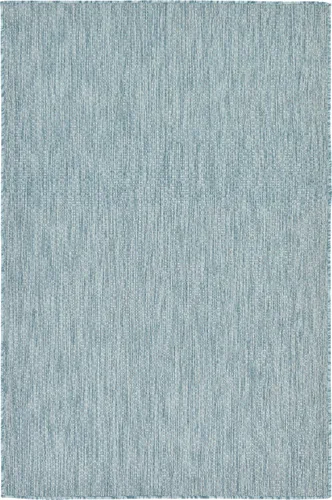 Miniatura 27 de Unique Loom Collection Alfombra de Área Plana Casual de Transición Sólida Jaspeada para Interiores/Exteriores (Pasillo 2' x 6' 1", Azul/Azul Marino)