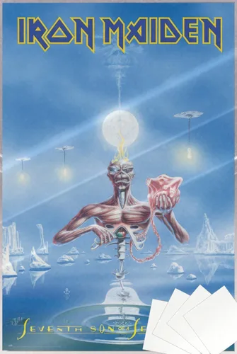 Miniatura 7 de Iron Maiden - Póster musical (7º hijo de un séptimo hijo, portada del álbum) (tamaño: 24 x 36 pulgadas)