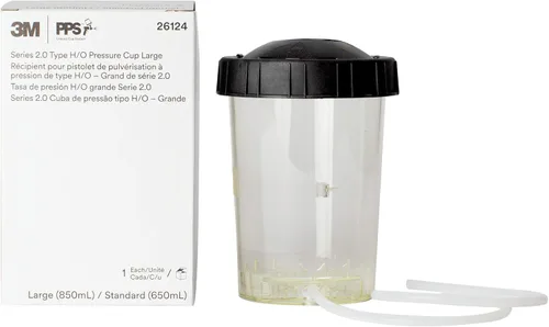 3M PPS 2.0 H/O - Vaso de presión con manguera de aire, 26124, grande, 28 onzas, uso con pistola de pulverización 3M Accuspray HGP para pinturas de