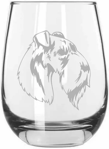 Miniatura 353 de Sakhalin Husky Dog - Copa de vino grabada personalizada de 15.25 onzas sin tallo