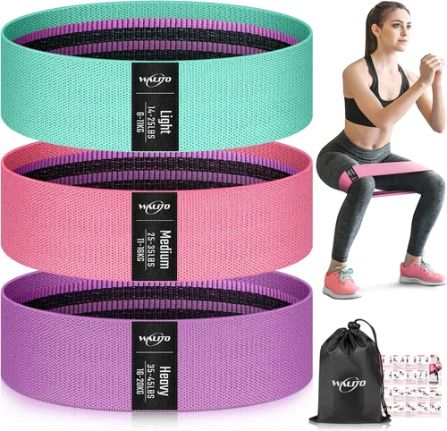 WALITO Bandas de Resistencia para Entrenamiento, Bandas de Ejercicio de Tela para Piernas y Glúteos, Bandas de Entrenamiento para Mujeres y Hombres,