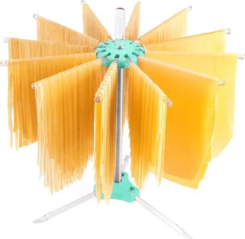 Miniatura 8 de PASTALINDA Secador de pasta, 12 Policarbonato 7.9 in Brazos Largos, Acero Inoxidable. 15.7 in Altura. - Verde