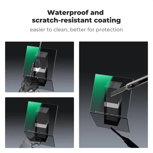 Miniatura 6 de K&F CONCEPT Filtro cuadrado ND4 (2 topes) de 3.937x3.937 in Filtro de densidad neutra impermeable con 28 recubrimientos multicapa para lente
