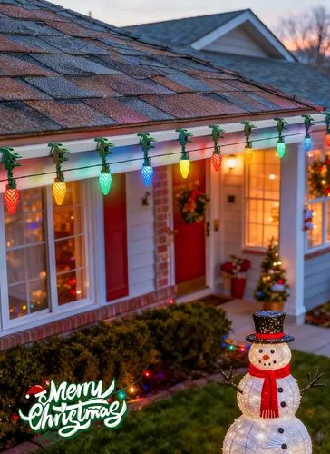 Miniatura 5 de Brightown Luces LED de Navidad C9 para Exteriores, 99 Pies 150 Luces LED C9 en Cadena con 150 Clips de Resorte, Luces de Árbol de Navidad Varios