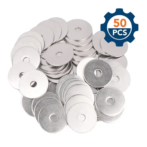 Miniatura 6 de 50 arandelas de guardabarros de 1/4 pulgadas x 1-1/4 pulgadas, arandela plana de acero inoxidable 18-8 (304), diámetro interior de 1/4 pulgadas x