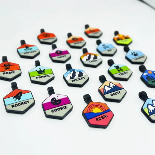Miniatura 3 de Placa de Identificación Silenciosa para Perro Personalizada con 5 Líneas de Grabado Profundo Personalizado, Etiqueta de Identificación con Nombre