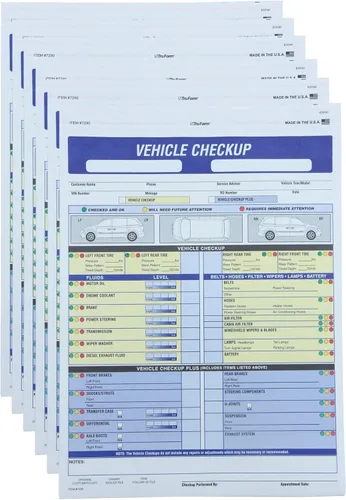 Miniatura 7 de SSWBasics Formulario de inspección de vehículos de 17/27 puntos, 8 1/2 pulgadas de alto x 11 pulgadas de ancho, paquete de 100