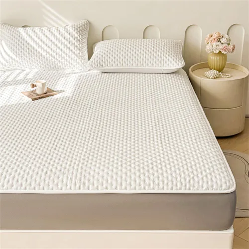 Miniatura 3 de Mattress Protector, Waterproof Mattress Protector, Fits 6"-20" Mattresses with Deep Pocket, Cooling, Breathable Fitted Sheets, Soft Bed Cover, Blanco