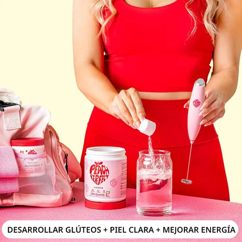 Miniatura 8 de Polvo de Monohidrato de Creatina Peach Perfect, Creatina para el Crecimiento de Glúteos para Mujeres con Colágeno, BCAAs, 5g de Creatina Vegana