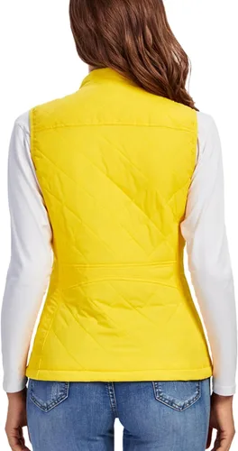Miniatura 7 de Fuinloth - Chaleco acolchado para mujer, diseño de cuello alto, ligero, con cierre