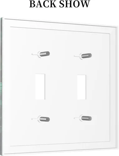 Miniatura 4 de Cubiertas Decorativas para Placas de Interruptor Bosque Primavera Hada Encantada País de las Maravillas Suelo Verde 2 Gang Cubierta de Interruptor