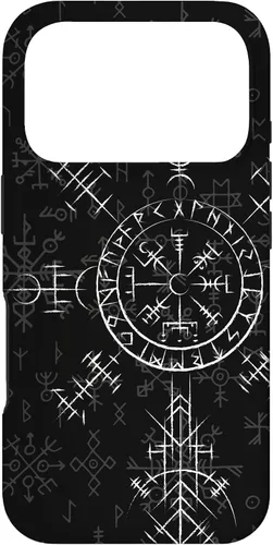Miniatura 29 de Carcasa celta Vegvísir para iPhone 11, diseño de brújula vikinga, color celta