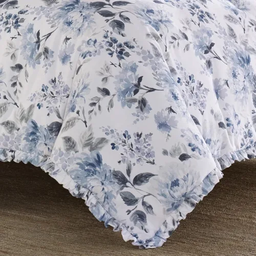 Miniatura 7 de Laura Ashley Home - Juego de funda de edredón tamaño individual, ropa de cama reversible de algodón con funda a juego, decoración ligera del hogar