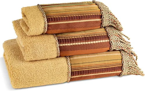 Miniatura 17 de Zahari Home Capri - Juego de toallas de baño de 3 piezas, toalla de baño, toalla de mano y toalla facial, decoración moderna, hermoso diseño único